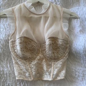 Mesh see through top/ corset